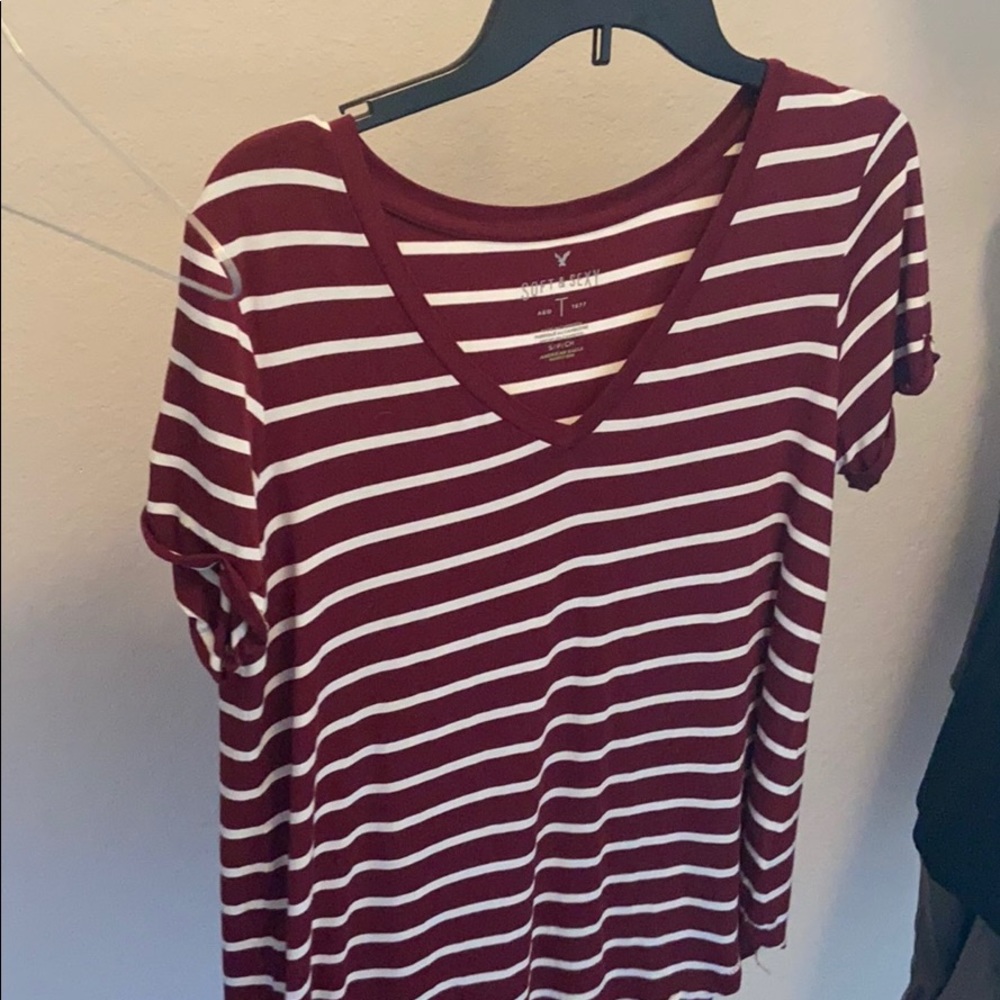American Eagle Stripe T Shirt
